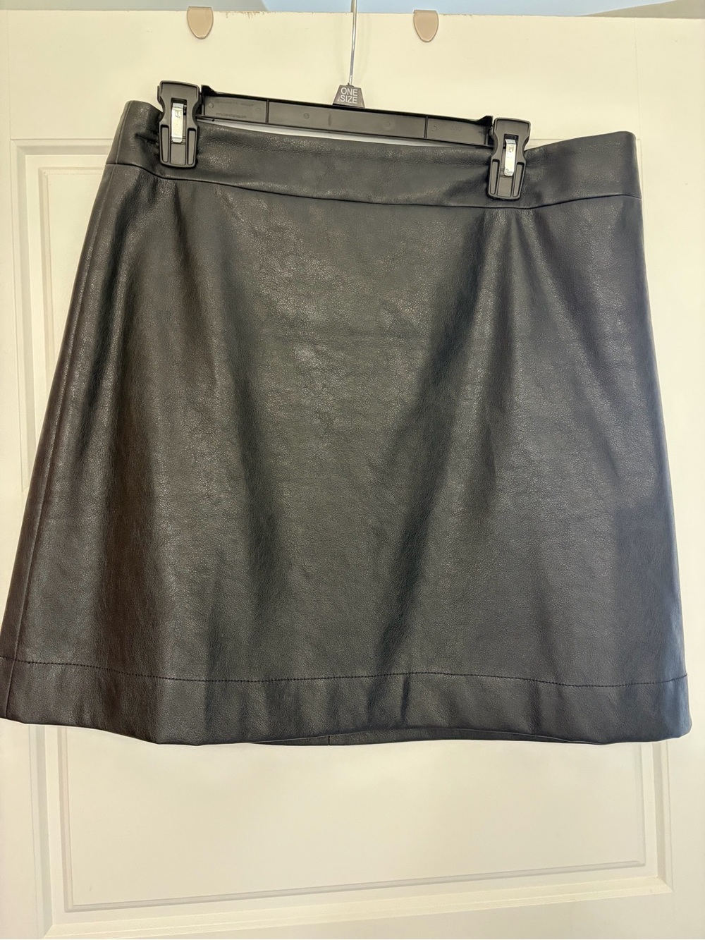 J. Crew Black Faux Leather Mini Skirt